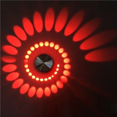 Modern LED spiral LumoSpiral lamp emitting a gentle glow, ideal for relaxation and home decor