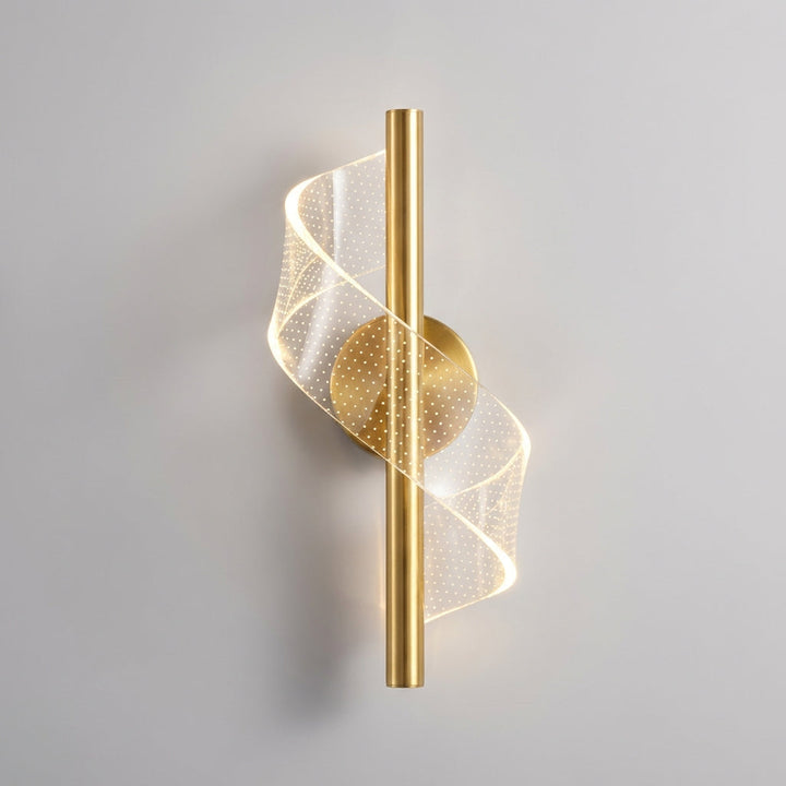 Sleek Virello modern spiral LED wall light, ideal for ambient lighting in any room, a stylish designer lamp.