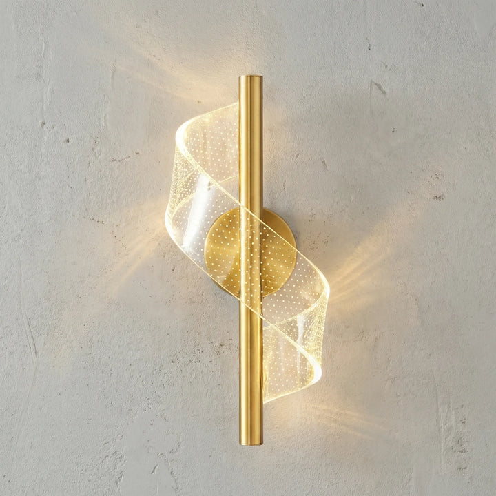 Virello Modern Spiral LED Sconce, an energy-efficient indoor lamp adding a touch of contemporary design.