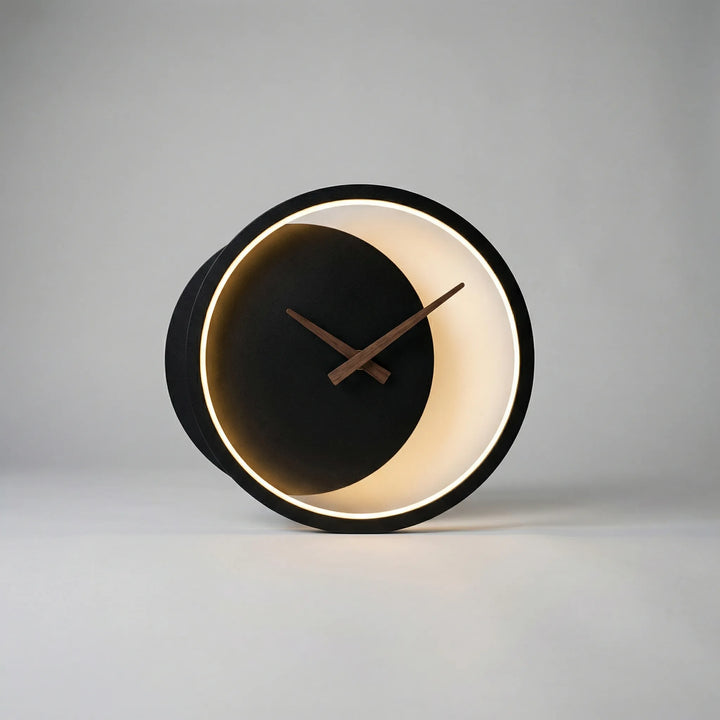 Modern LED Wall Clock Fixture by Glowchron, an elegant blend of lighting and timekeeping