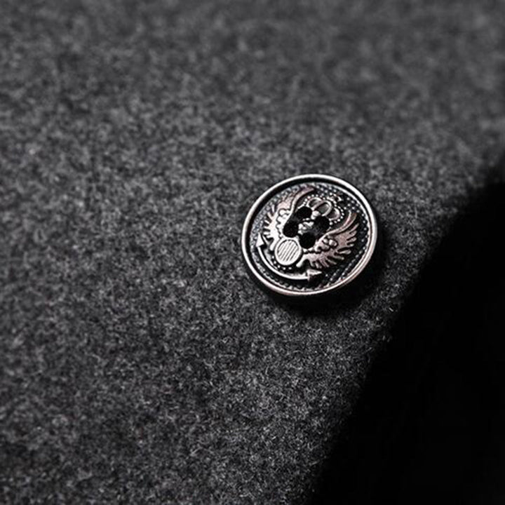 Warm men's long winter coat, Alexander fashion. Elegant and comfortable men's outerwear for cold climates.