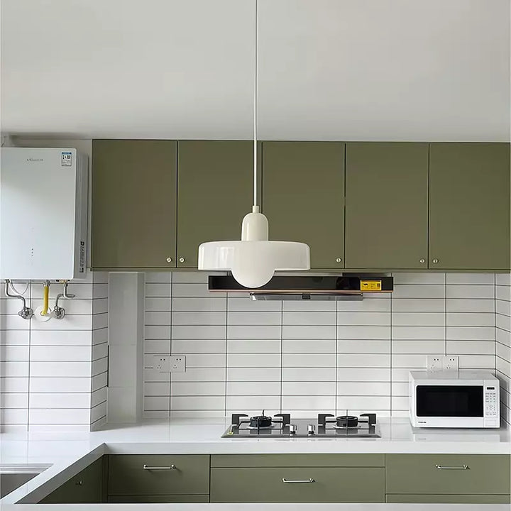 NordicLuxe Scandinavian pendant, clear glass, brightens dining room.