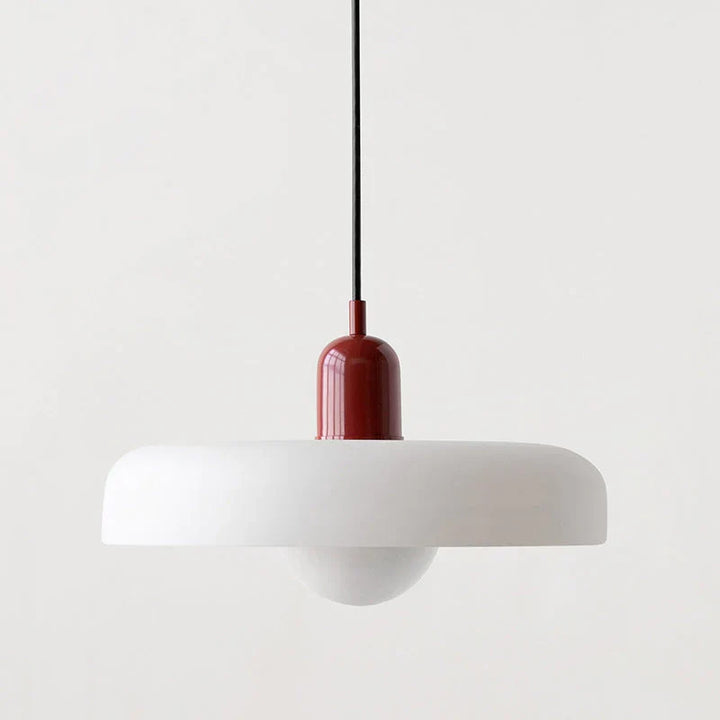 Sleek NordicLuxe hanging lamp, clear glass, enhances modern home ambiance.