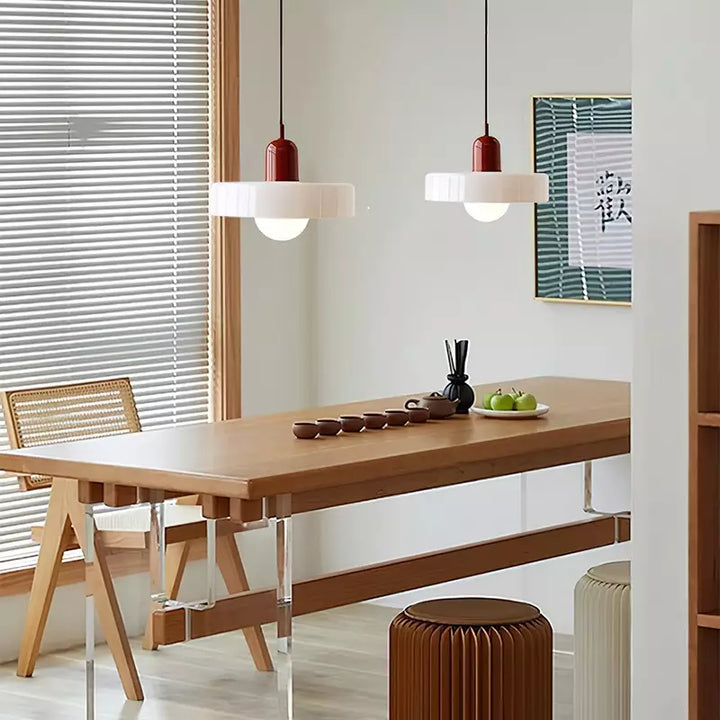 NordicLuxe glass hanging lamp, black finish, complements minimalist interiors.