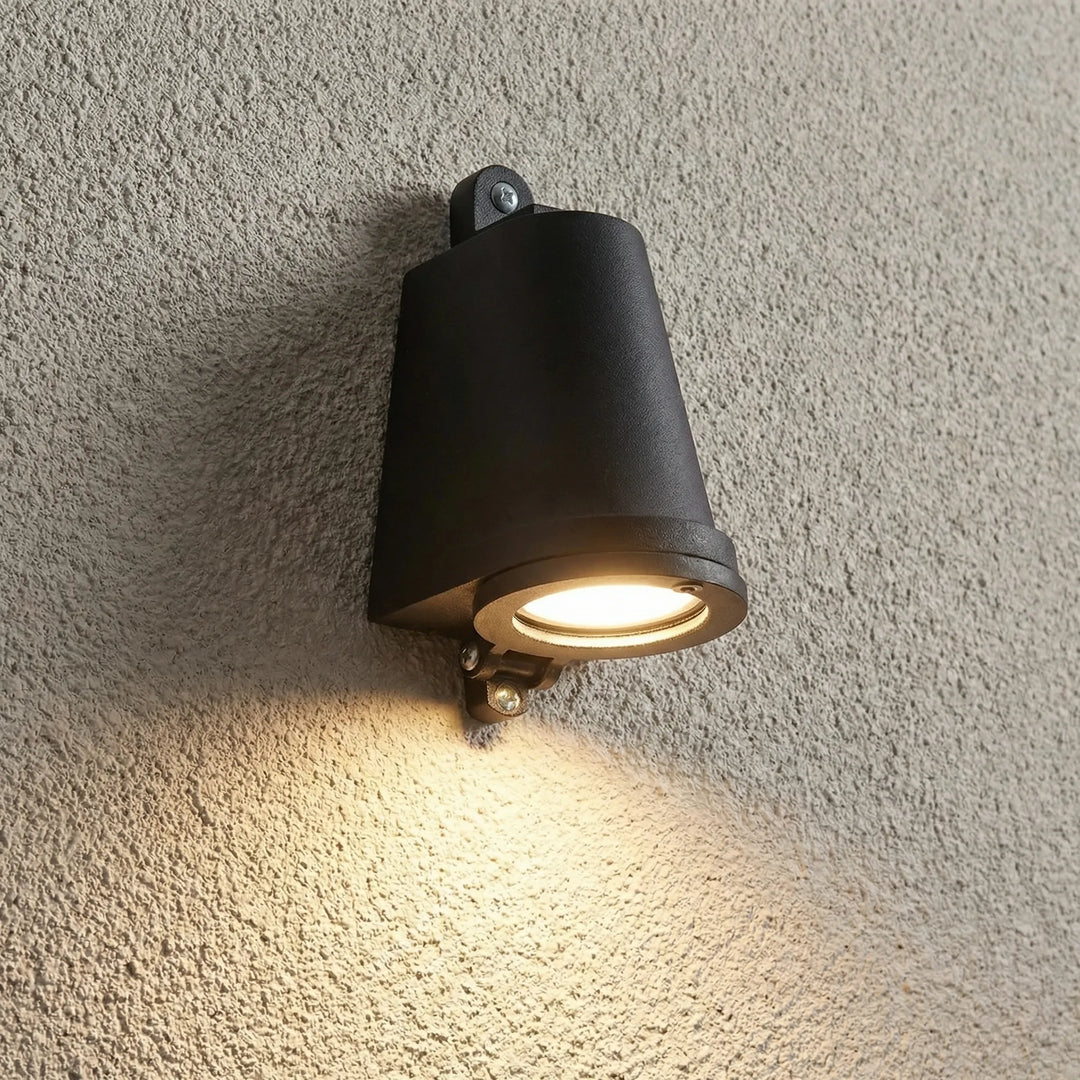 Stylish modern outdoor wall sconce, adds elegance and functional lighting to any home facade