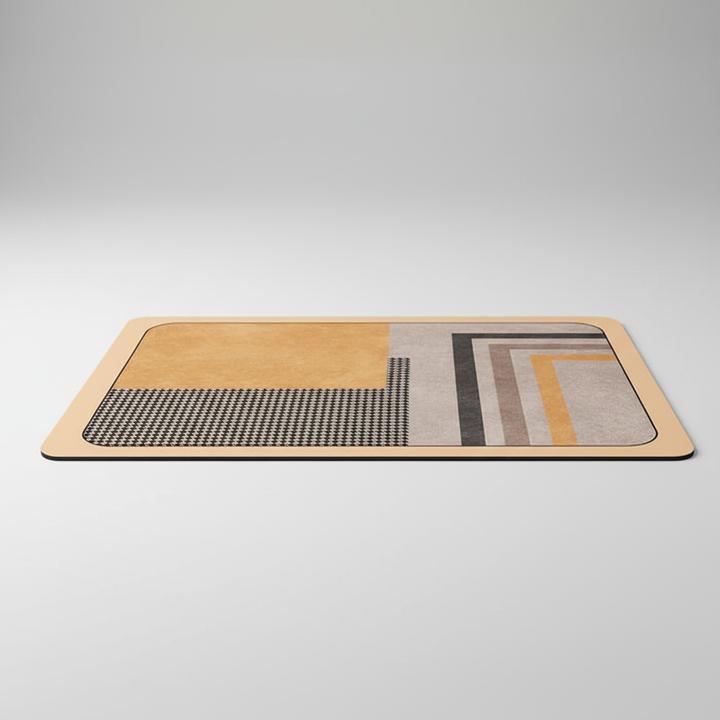 Easy-clean, absorbent rectangular quick-dry bath mat. Features a non-slip design for bathroom safety.