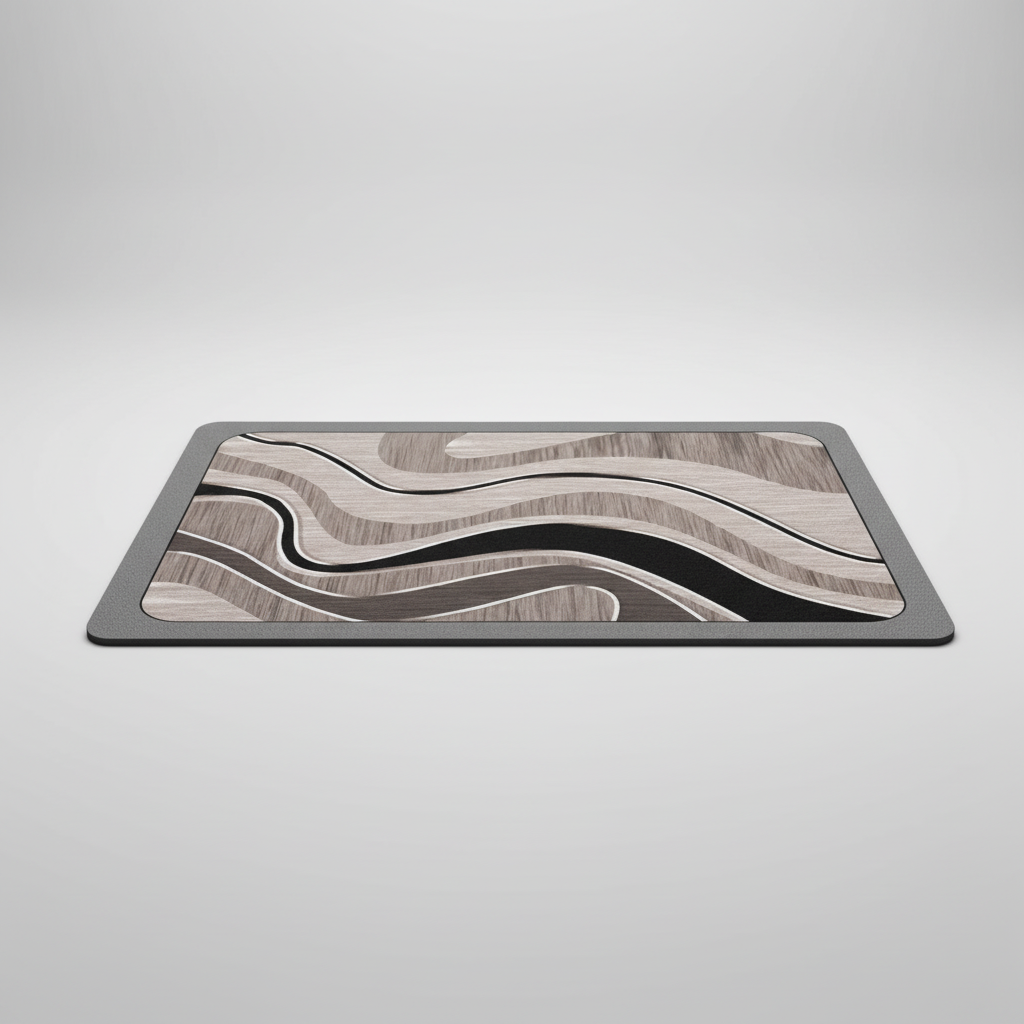 Stylish rectangular quick-dry non-slip bathroom mat. Essential absorbent floor decor for any home.