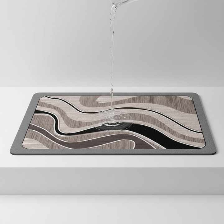 Unisex rectangular quick-dry bathroom mat, offering non-slip safety and modern home decor.