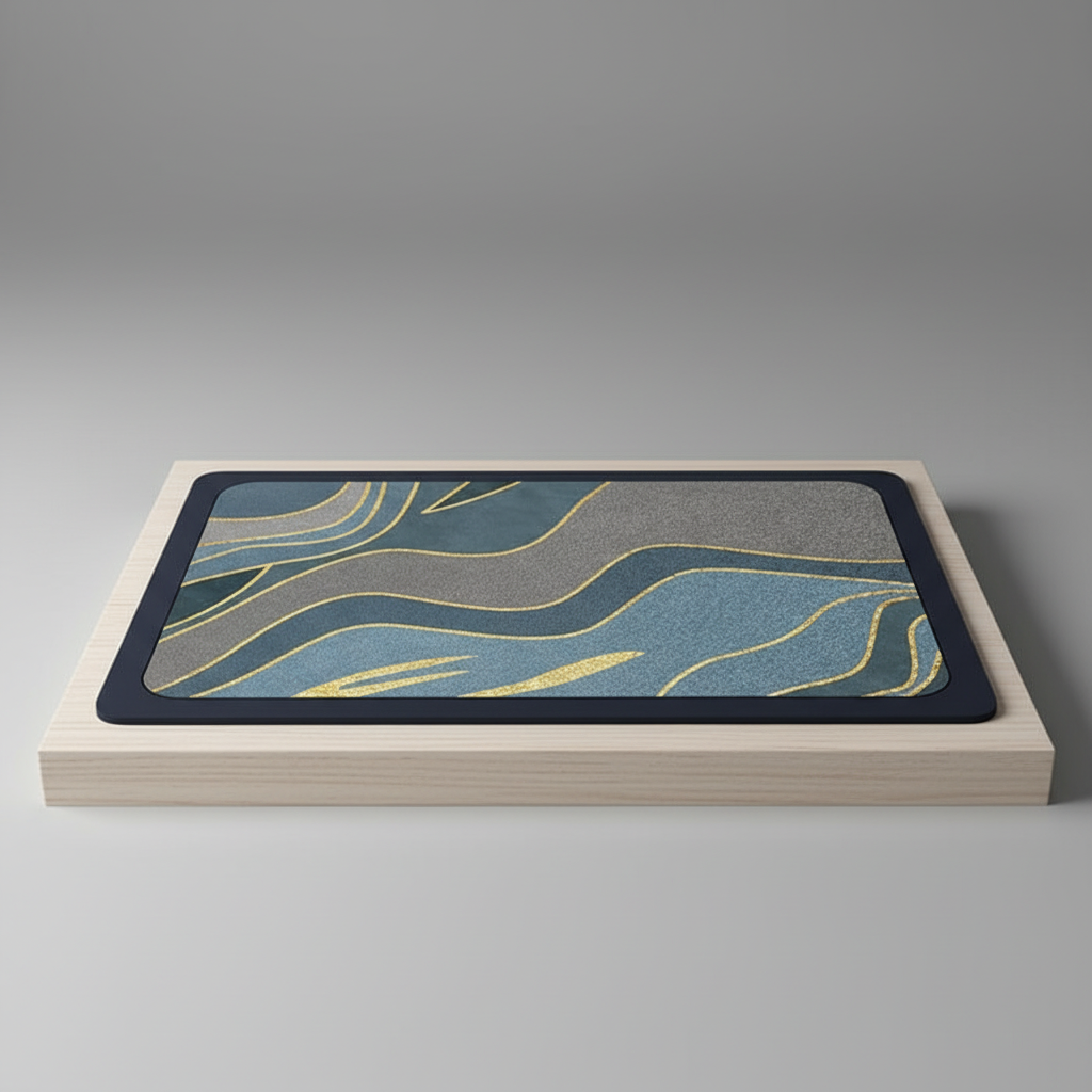 Contemporary quick-dry non-slip bath mat. Absorbent rectangular floor decor for a clean & safe bathroom.