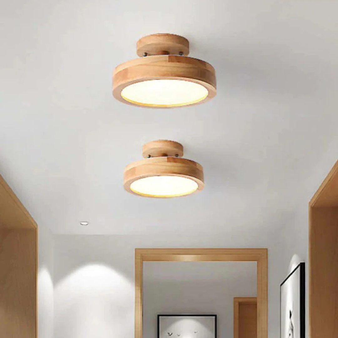 Adjustable Nova LED ceiling light, a modern round fixture for versatile home decor.