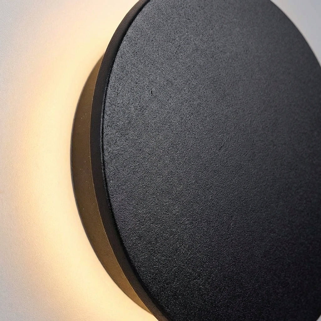 Contemporary exterior decor: round stainless steel wall light, durable and waterproof