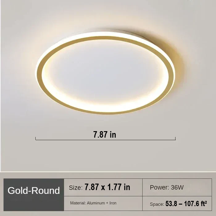 Energy-efficient LED ceiling fixture, modern round shape for contemporary homes.