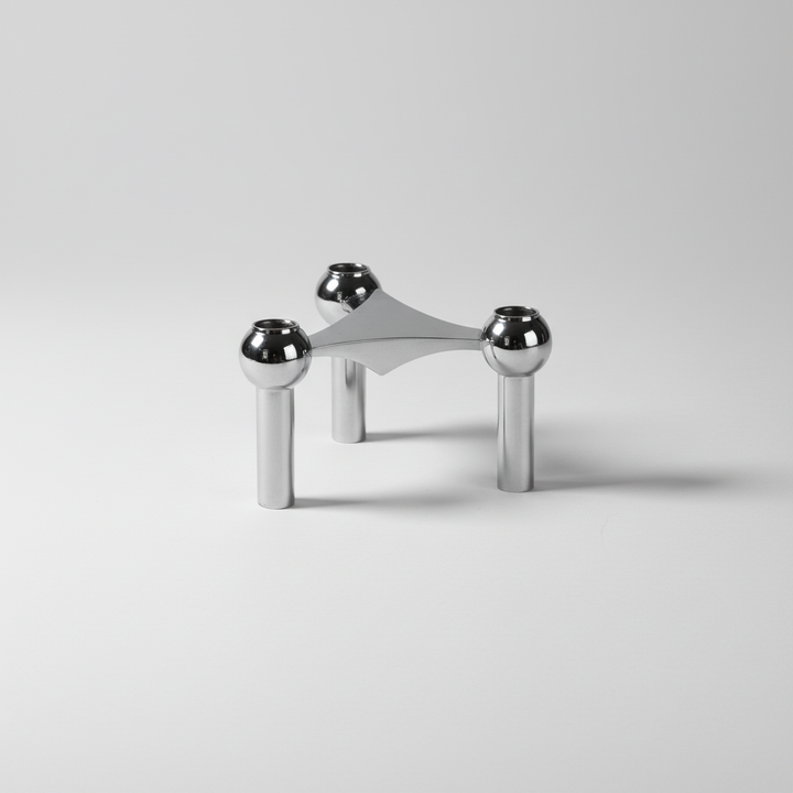Artistic sculptural candle holders, stainless steel table decor gift