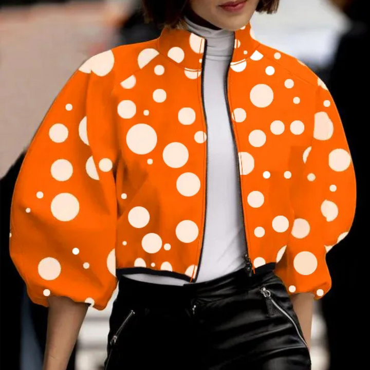 Modern short women's jacket for everyday wear, perfect for spring & fall fashion. Versatile outerwear.