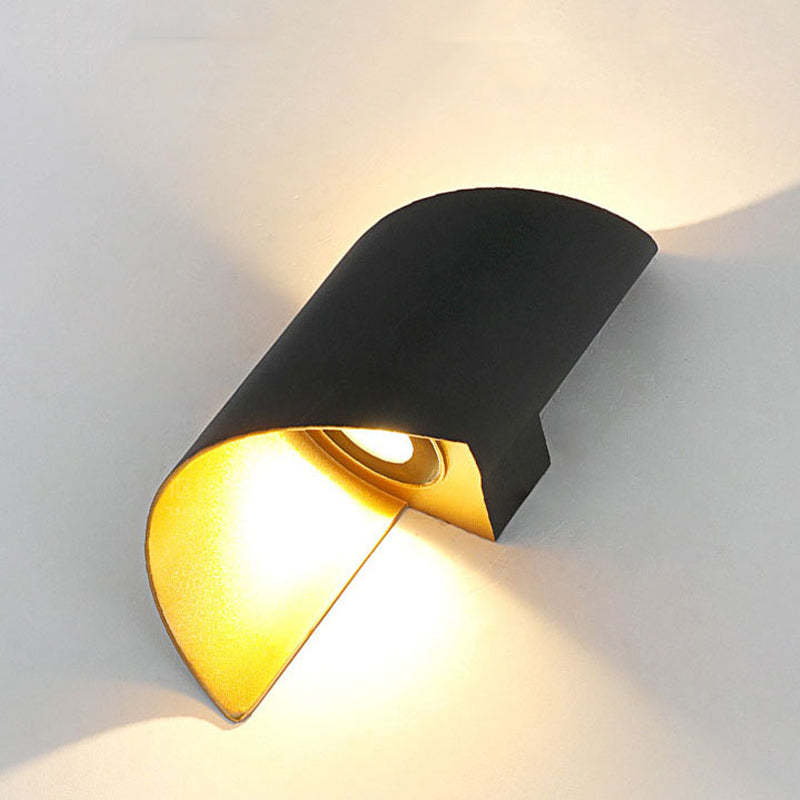 Modern TwistLight LED wall lamp, spiral design, perfect for bedroom ambiance.