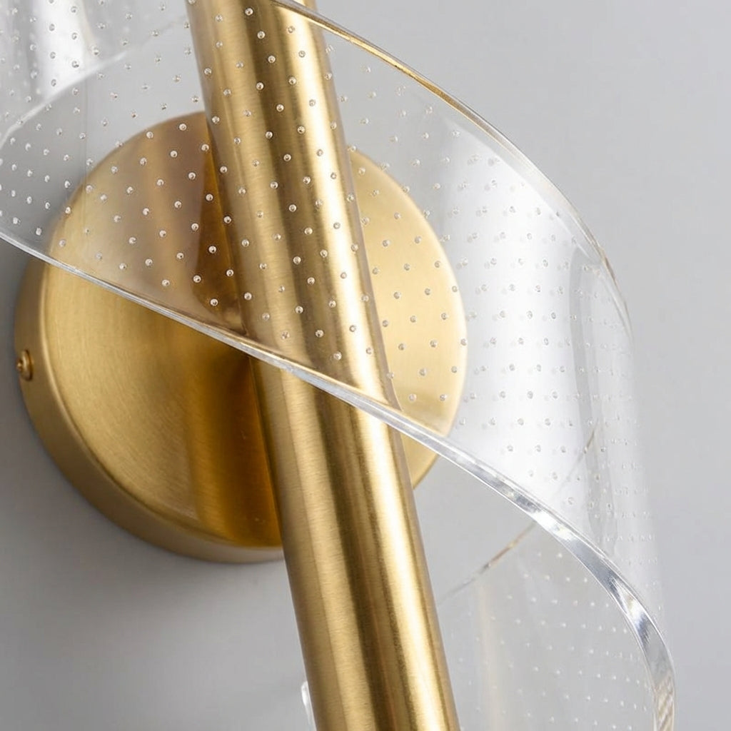 Sleek contemporary spiral LED wall sconce from Virello, enhancing modern home aesthetics