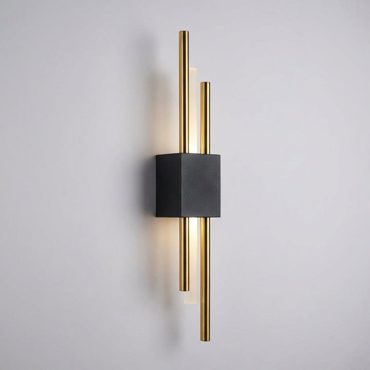 Indoor lighting: Modern black Glintory vertical wall sconce with energy-efficient LED technology.