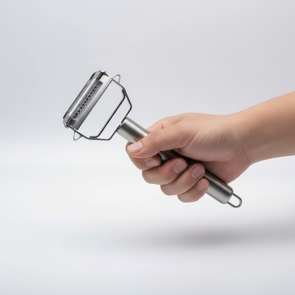Peelixor stainless steel dual blade peeler for efficient vegetable prep.