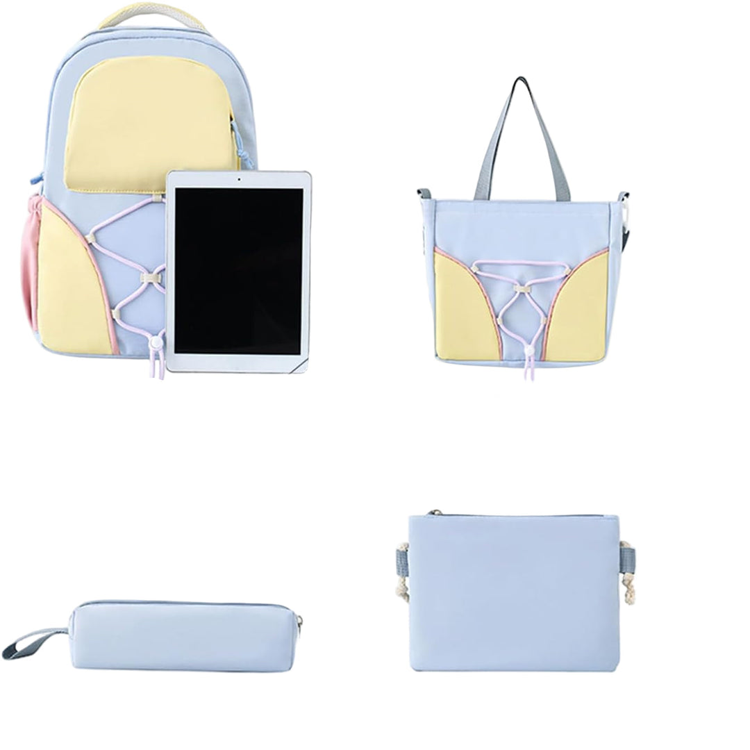 Student backpack set in vibrant color, featuring ample storage and sturdy design