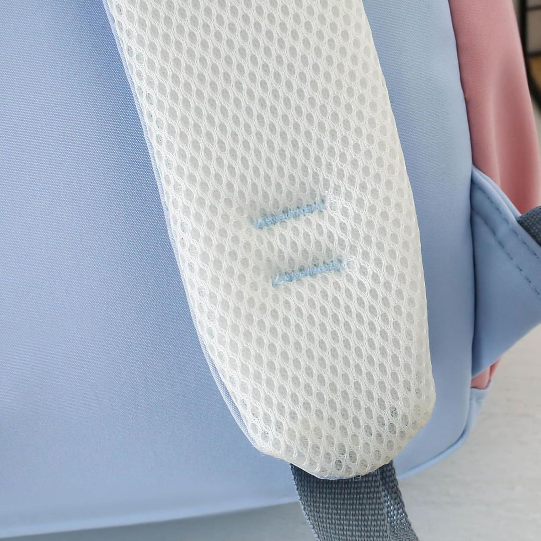 Side view of ergonomic student backpack, highlighting padded straps for comfort
