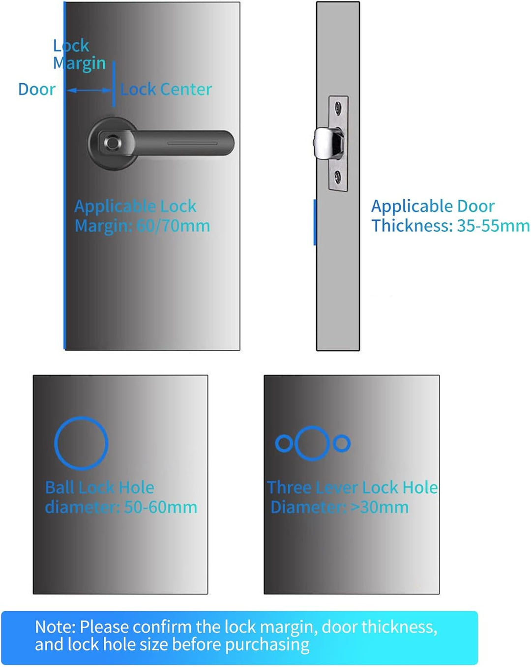Smart fingerprint door lock perfect for office security and access control.