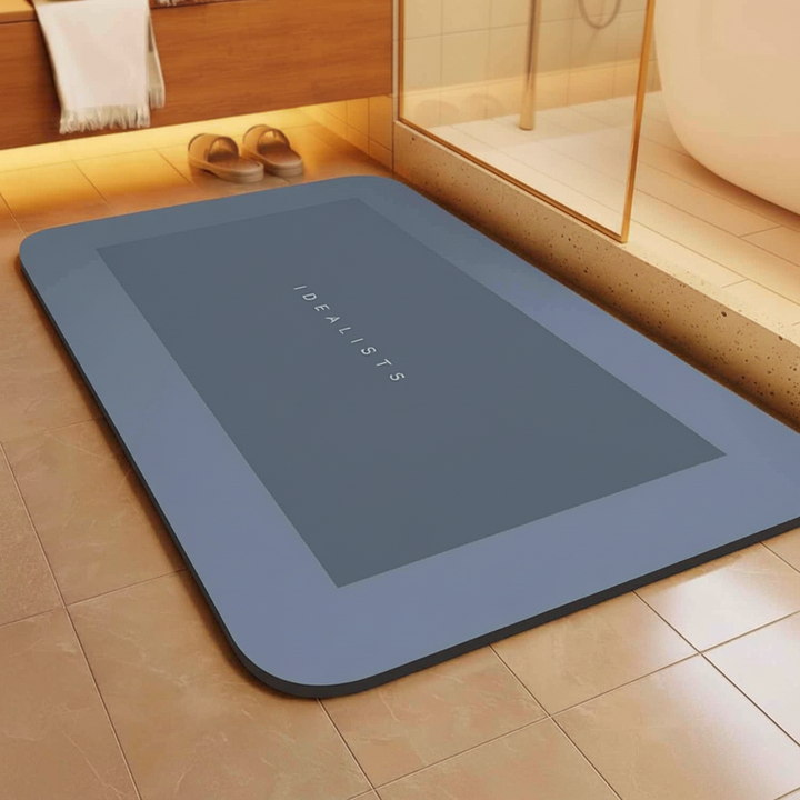 Non-slip quick dry bath mat, rectangular, for bathroom safety and comfort