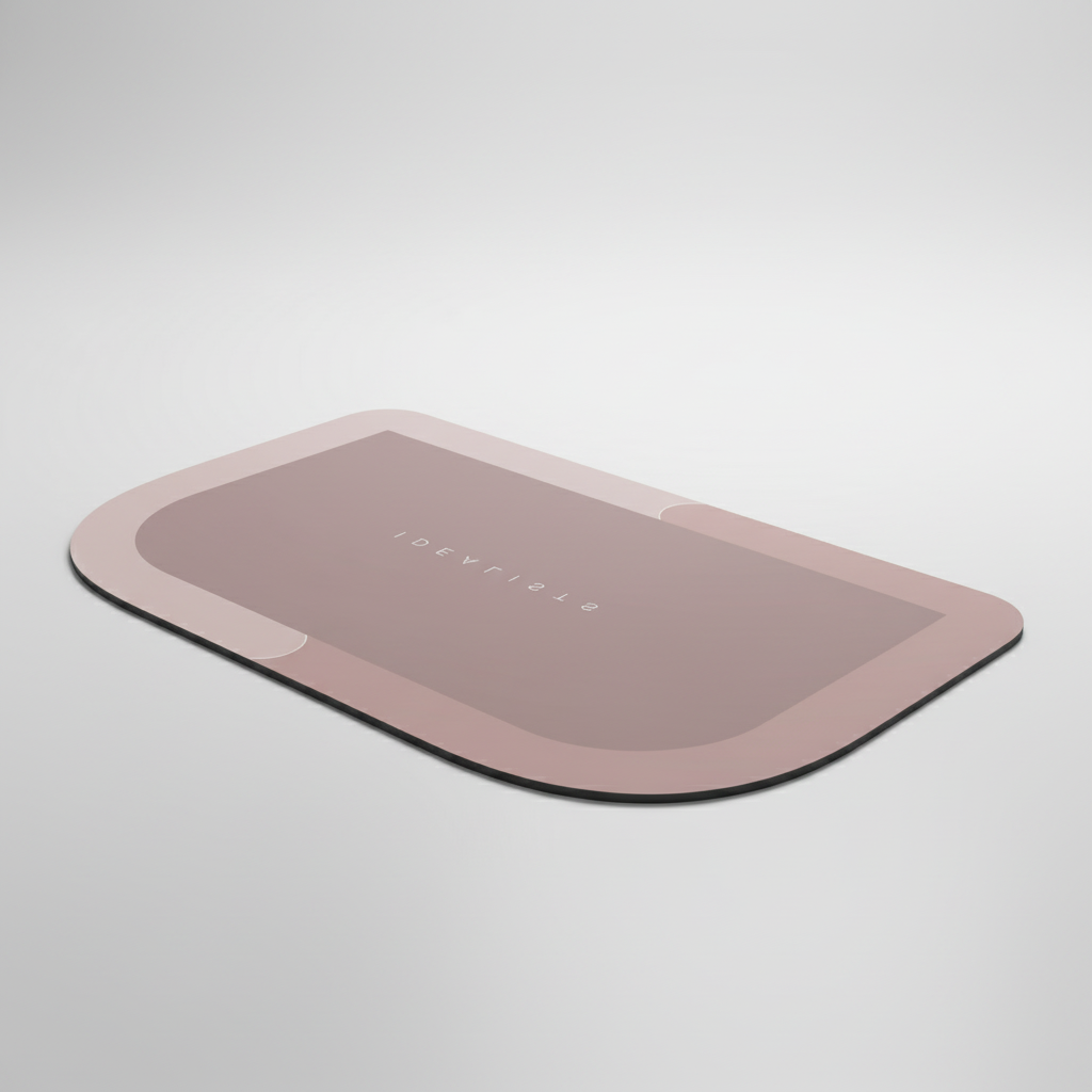 Quick-drying non-slip bath mat, rectangular, providing bathroom safety and style