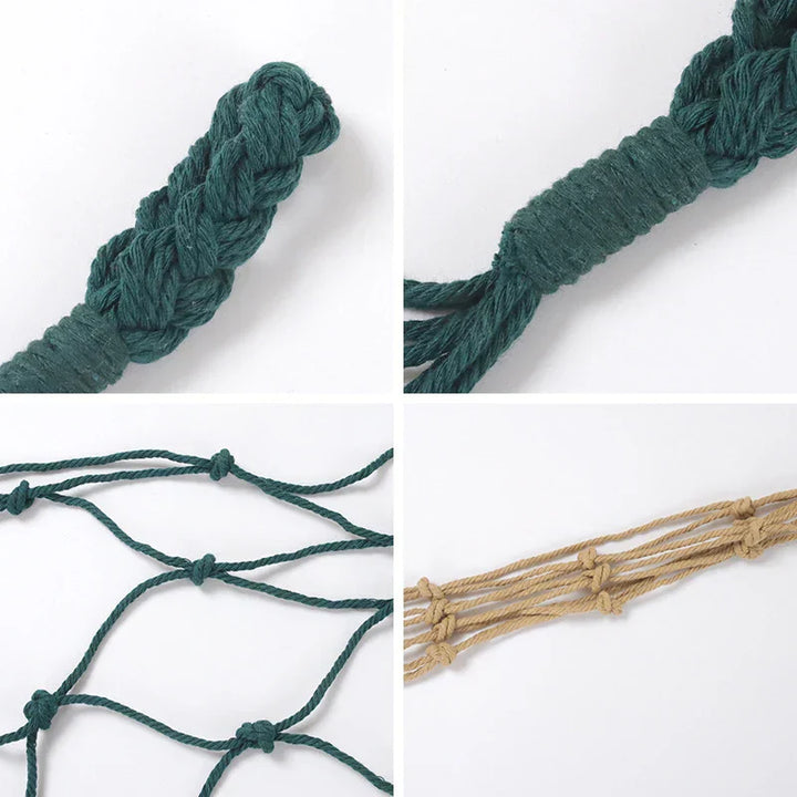 Braided cotton toilet paper holder, unique bathroom wall decor and storage