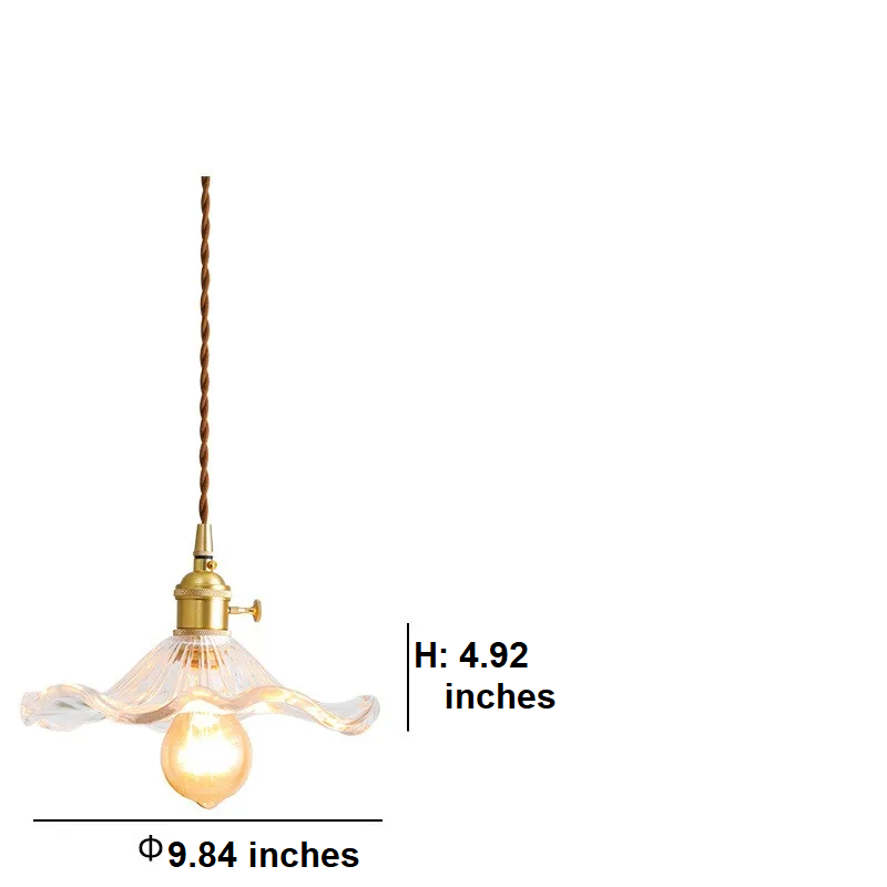 Artistic Nordic LED pendant, colorful blown glass, refined copper structure