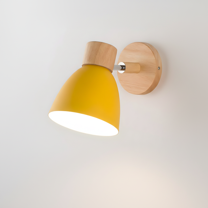 Adjustable wooden wall lamp with Scandinavian design, a modern decor accent