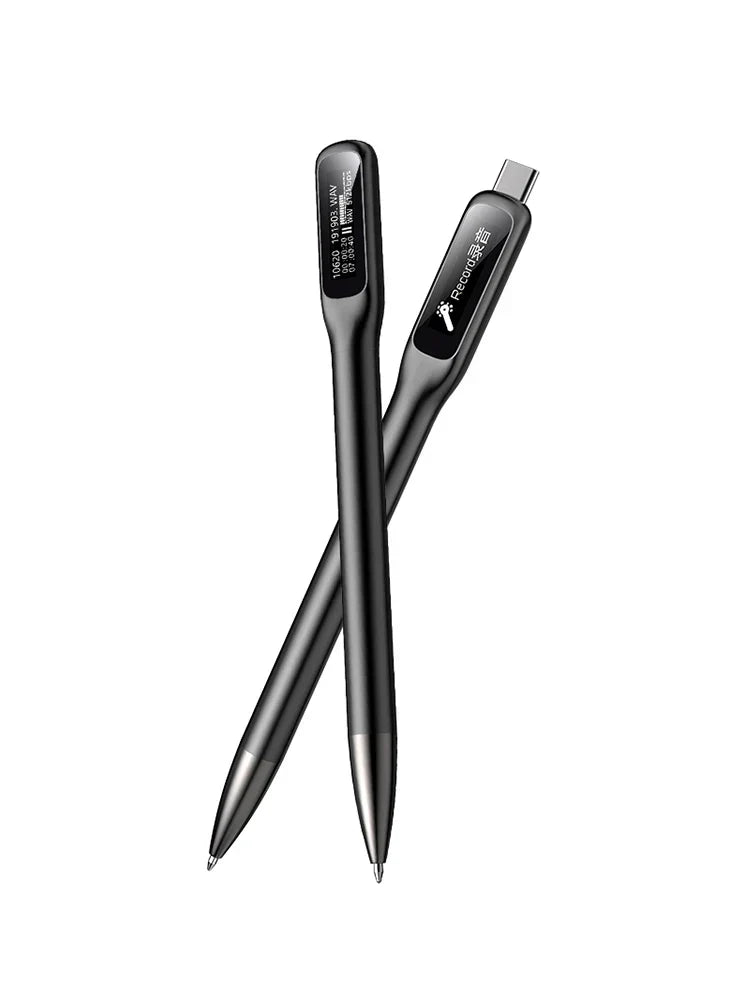 NotePro L65 Digital Voice Recorder Pen with OLED screen, ideal for lectures and meetings.