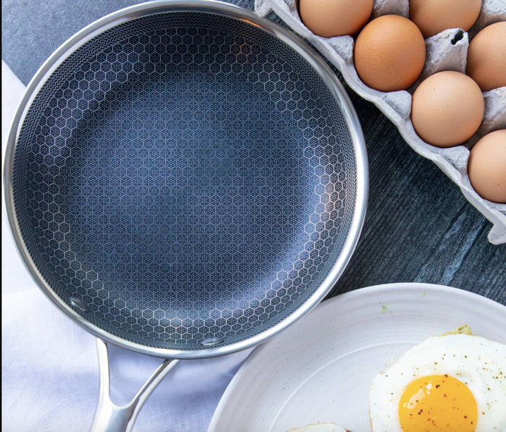 Novyra versatile stainless steel frying pan, essential non-stick cookware for every modern kitchen
