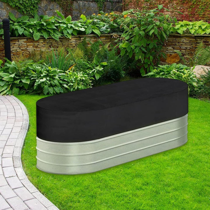 Novyra durable lid for an ice bath, showcasing its weather-resistant capabilities.