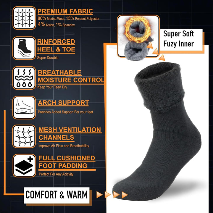 Oliver men's winter essentials: thermal wool socks, designed for cold weather protection