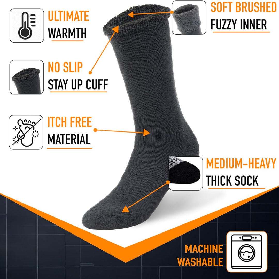 Multiple pairs of Oliver men's thermal wool blend socks, stock up for winter warmth