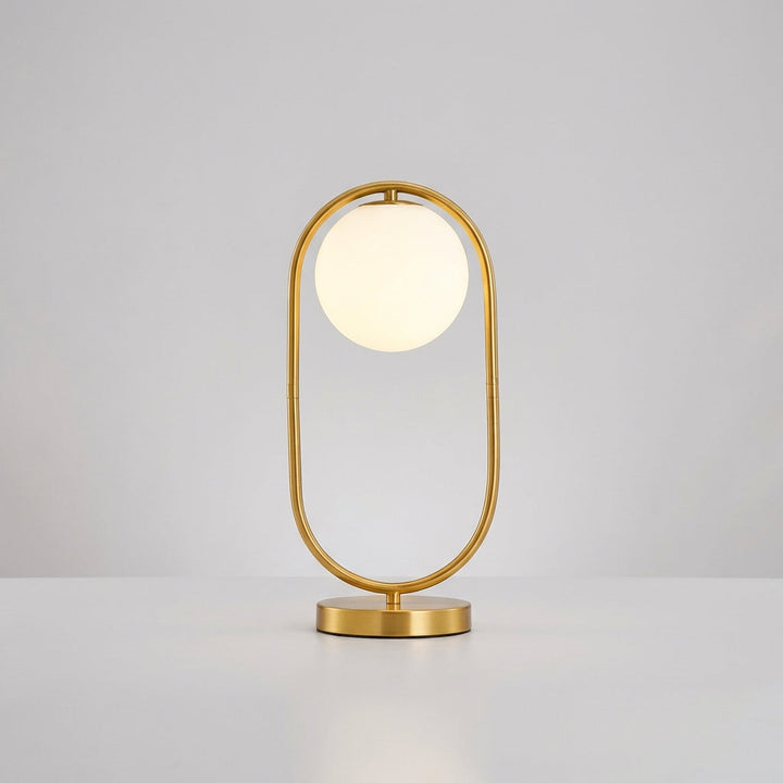 Elegant Orbella dimmable LED ring table lamp, a versatile modern lighting solution for home decor.