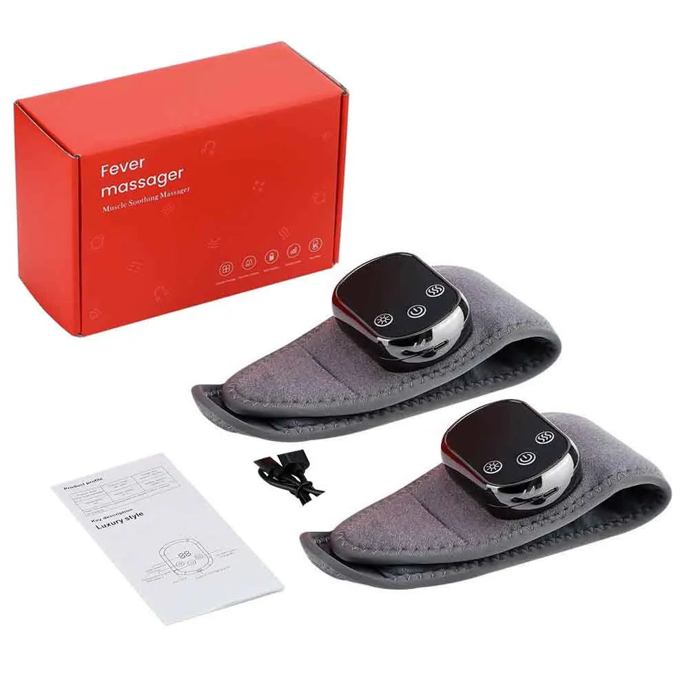 Ergonomic design of the Orion electric ankle & hand massager, highlighting its comfort and home therapy benefits.