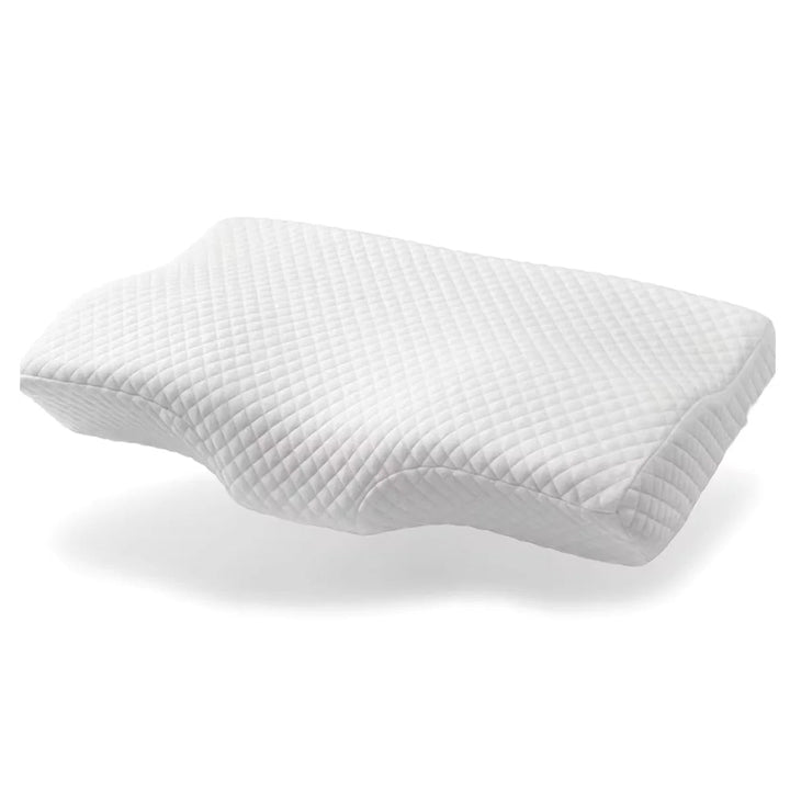 Orthopedic memory foam neck pillow for restorative sleep, providing optimal neck support.