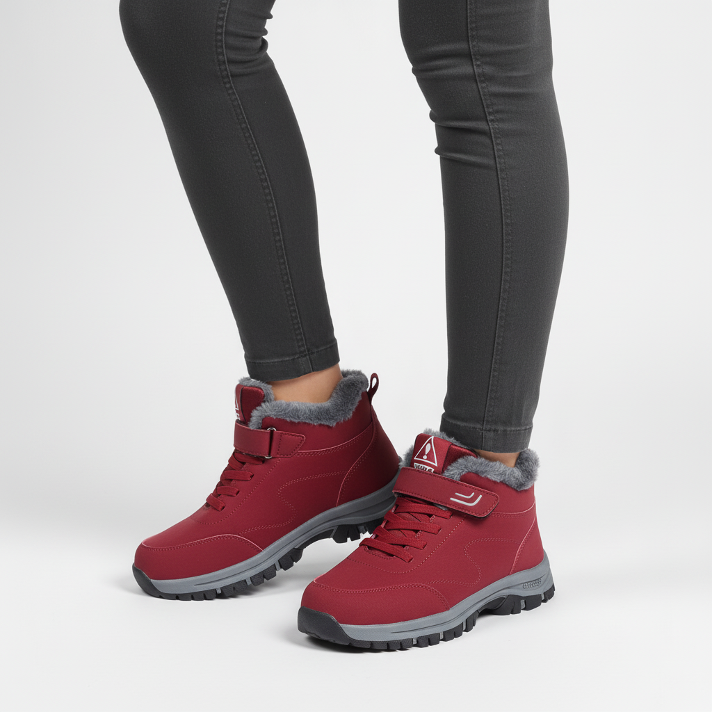 Orthopedic winter boots for women, featuring warm lining and robust design for cold conditions