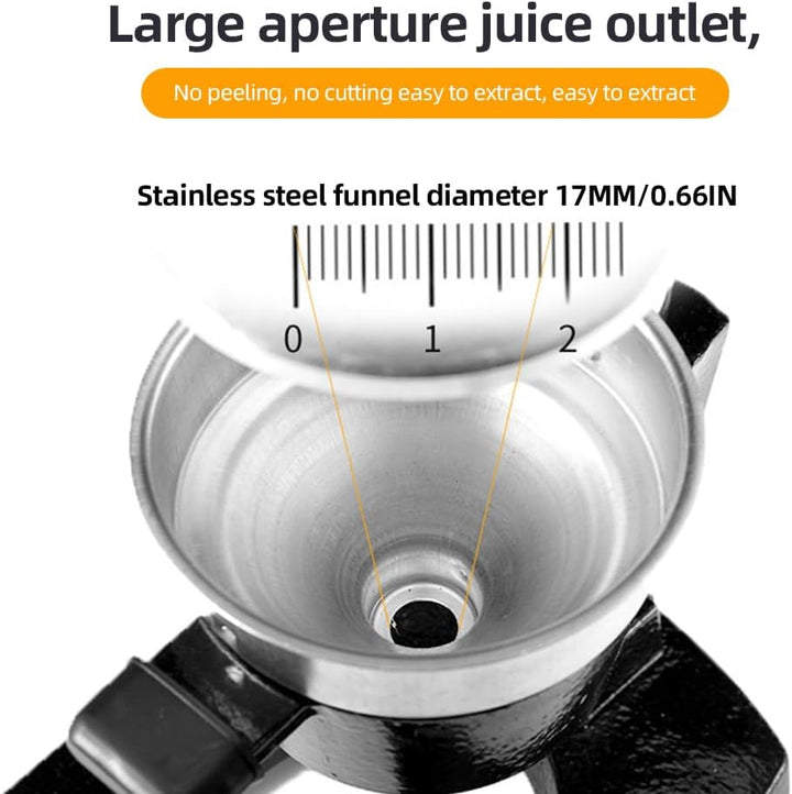 Orvado hand press citrus juicer, compact design for easy storage, powerful juice extraction