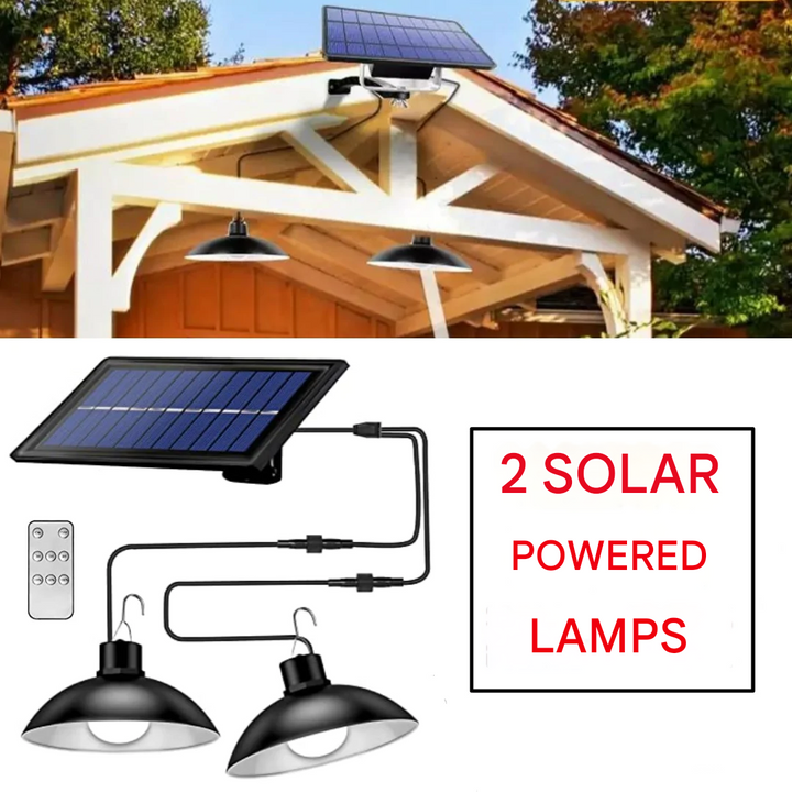 Modern solar LED garden lights. Wireless, remote-controlled outdoor lamps for stylish & efficient illumination.