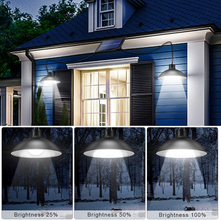Efficient outdoor solar LED lamps for garden. Wireless, remote-controlled lighting saves energy.