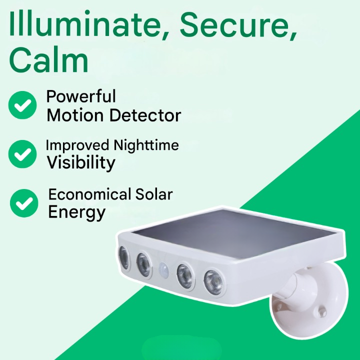 Black outdoor solar light with motion detection, perfect for energy-saving garden & path lighting