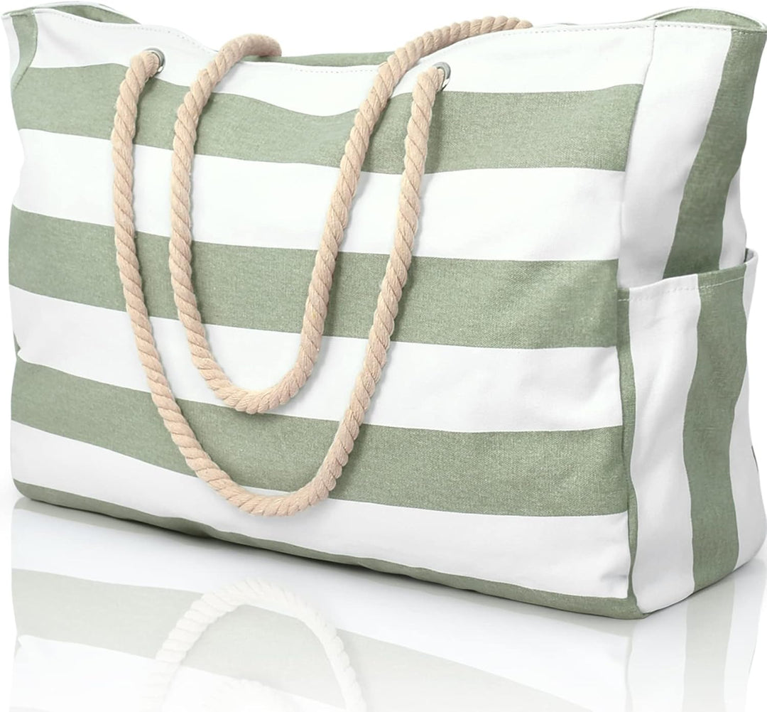 Practical sandproof beach tote, oversized & waterproof, for all your seaside adventures.
