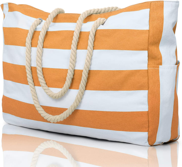Waterproof beach tote bag, sandproof & spacious, for an organized beach trip.