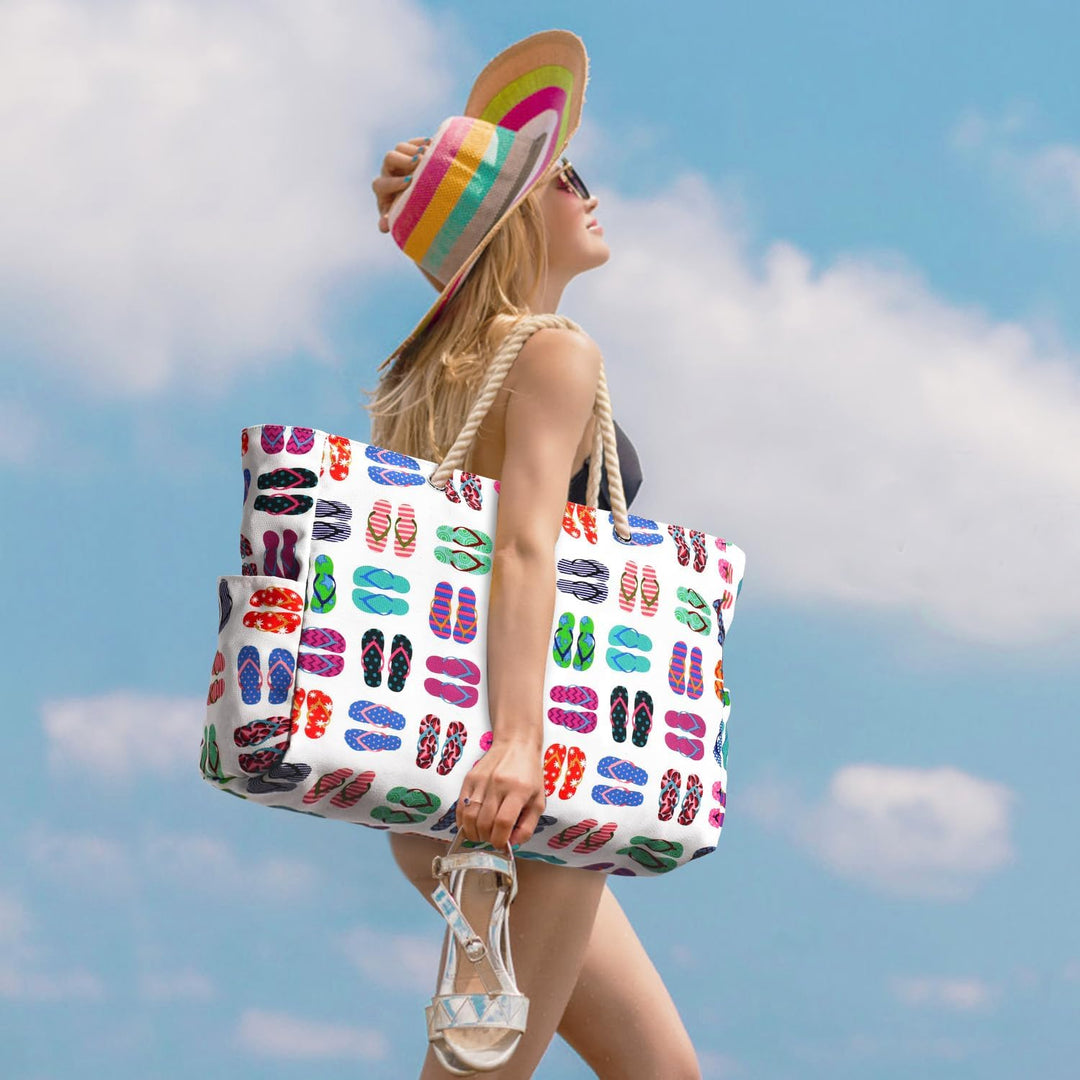 Sandproof oversized carryall, waterproof, for all your summer adventures.