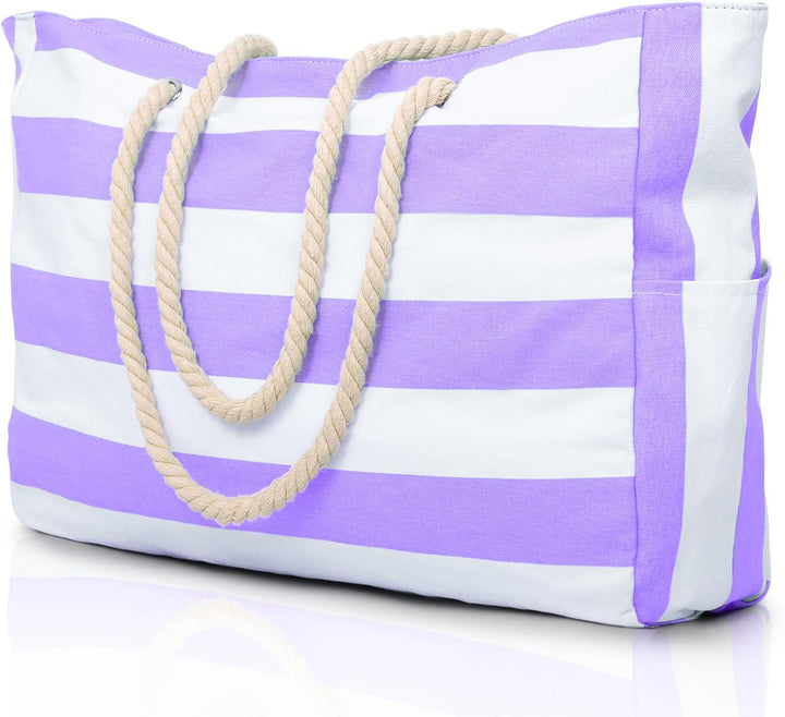 Sandproof travel tote bag, oversized design in navy, for stress-free beach days.