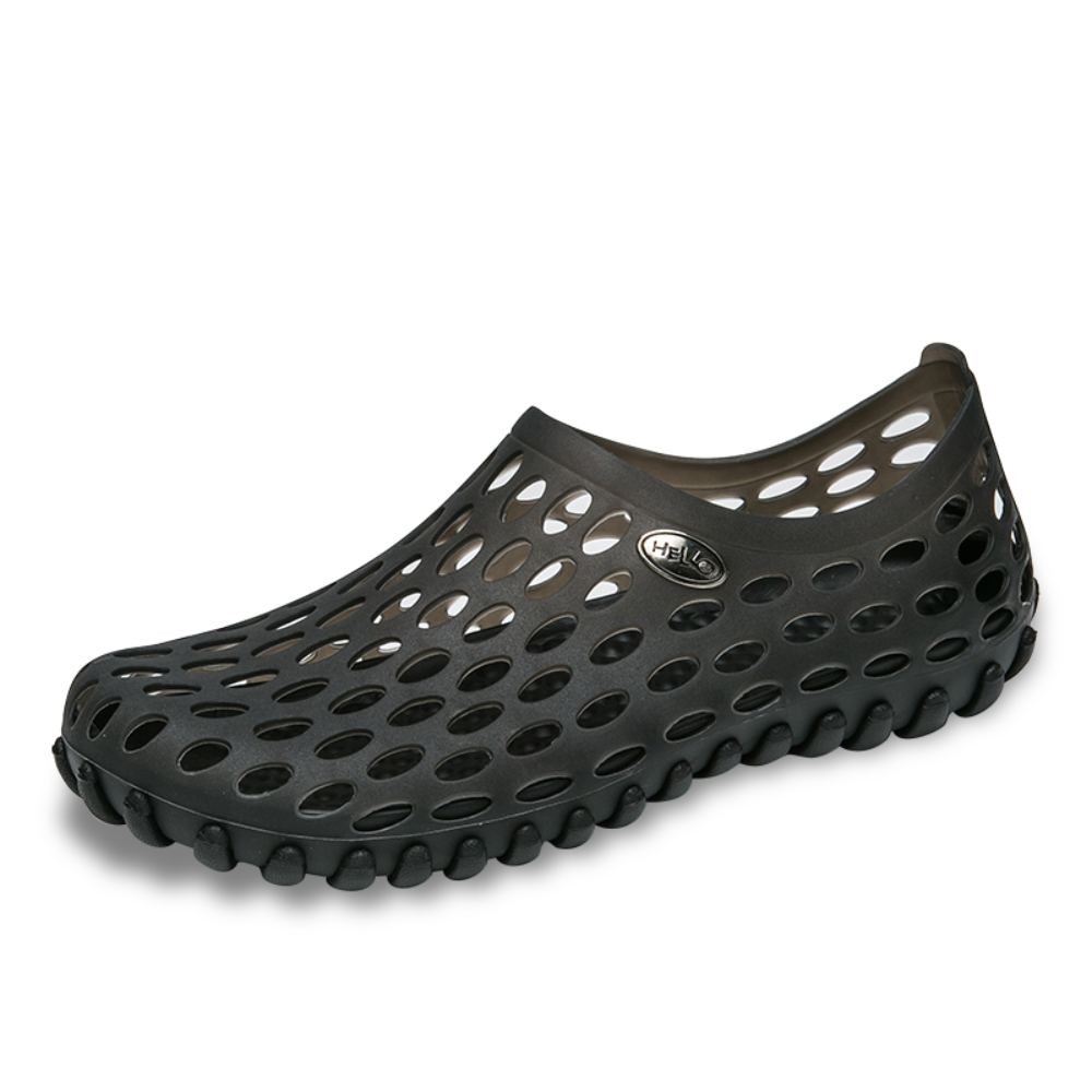 Pair of unisex quick-dry water shoes in blue, perfect for beach, pool, and outdoor aquatic adventures.