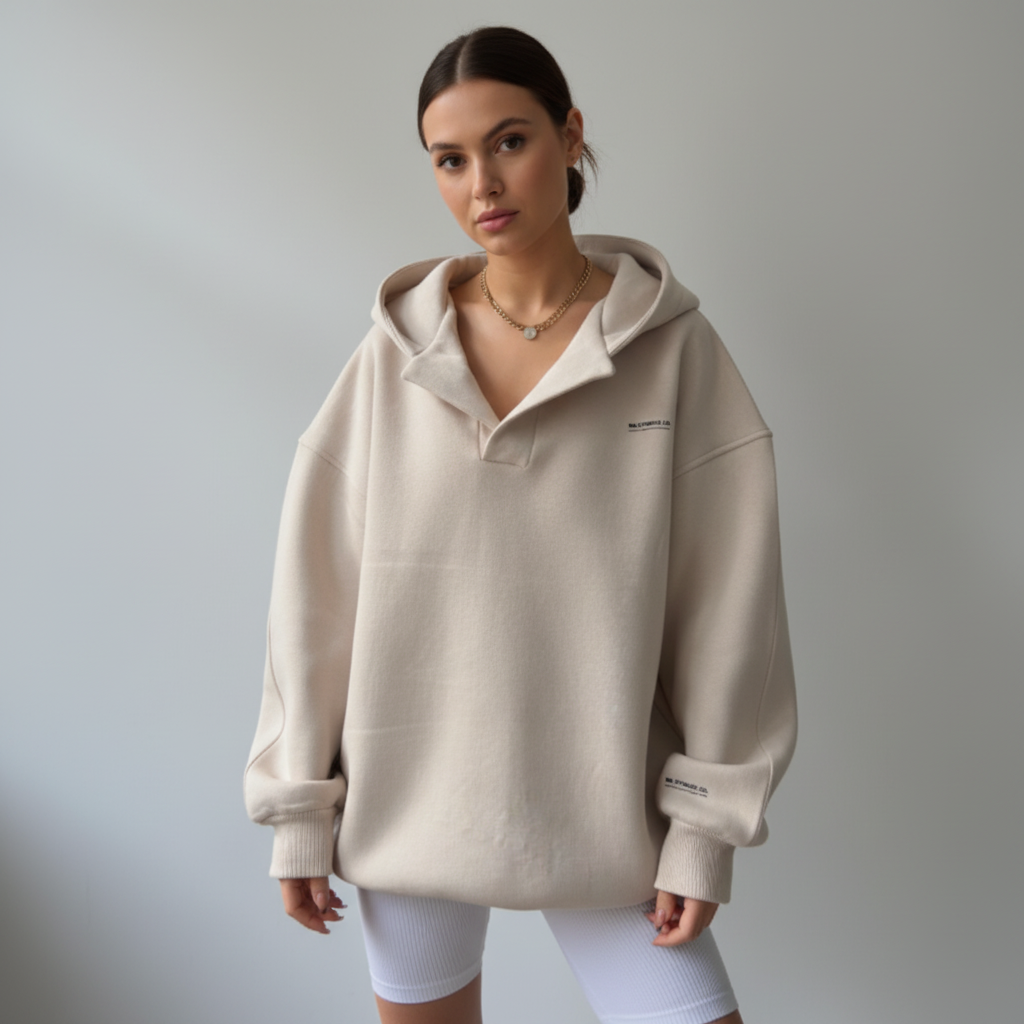 Soft Paulina women's winterwear hoodie with fleece lining, offering warmth and comfort