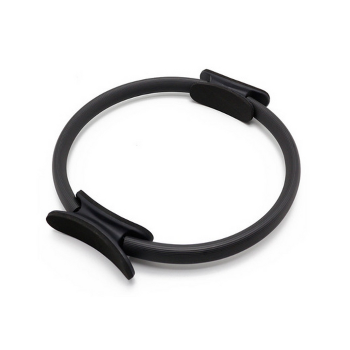 Pilates resistance ring for core and full body flexibility, strength, and toning home exercises.